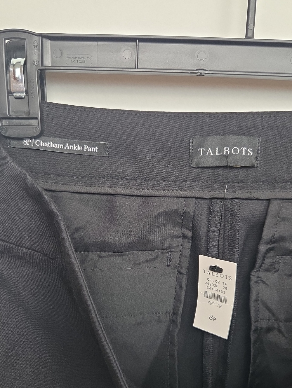 NWT Talbots Black Chatham Ankle Pants Classy Cotton Business Casual Office - 8P - Picture 11 of 12
